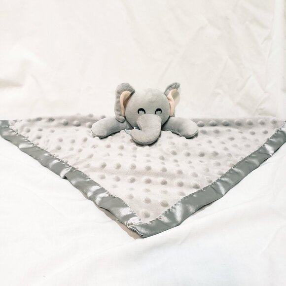 Gray Elephant Lovey Security Blanket Baby Plush Stuffed Animal 16" Pro Goleem - Picture 2 of 9